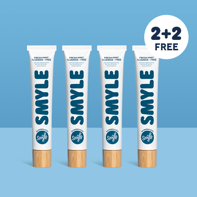 Der perfekte Smyle-Deal: kaufe 2 und erhalte gratis 2x Zahnpasta