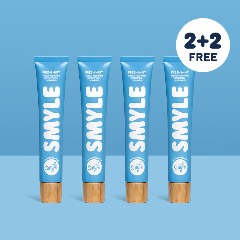 Der perfekte Smyle-Deal: kaufe 2 und erhalte gratis 2x Zahnpasta
